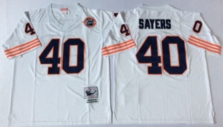 Vintage NFL Chicago Bears White #40 SAYERS Retro Jersey 98943