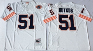 Vintage NFL Chicago Bears White #51 BUTKUS Retro Jersey 98947