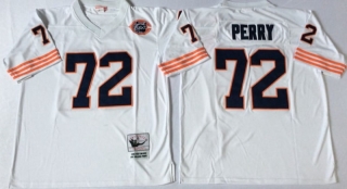 Vintage NFL Chicago Bears White #72 PERRY Retro Jersey 98951