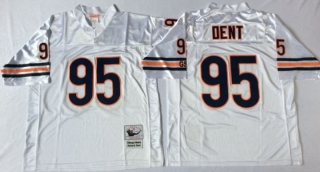 Vintage NFL Chicago Bears White #95 DENT Retro Jersey 98953