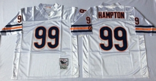Vintage NFL Chicago Bears White #99 HAMPTON Retro Jersey 98954