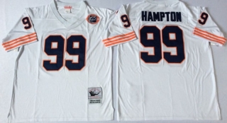 Vintage NFL Chicago Bears White #99 HAMPTON Retro Jersey 98955