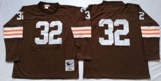 Vintage NFL Cleveland Browns 32 Coffee BROWN Retro Jersey 98964