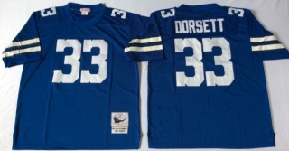 Vintage NFL Dallas Cowboys Blue #33 DORSETT Retro Jersey 98971