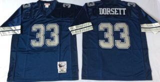 Vintage NFL Dallas Cowboys Blue #33 DORSETT Retro Jersey 98972