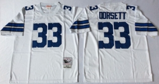 Vintage NFL Dallas Cowboys White #33 DORSETT Retro Jersey 98981
