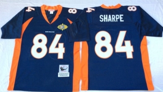 Vintage NFL Denver Broncos Blue #84 SHARPE Retro Jersey 98987