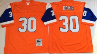 Vintage NFL Denver Broncos Orange #30 DAVIS Retro Jersey 98989