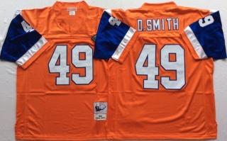 Vintage NFL Denver Broncos Orange #49 D-SMITH Retro Jersey 98990