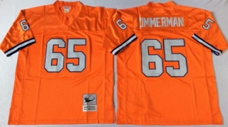 Vintage NFL Denver Broncos Orange #65 ZIMMERMAN Retro Jersey 98992