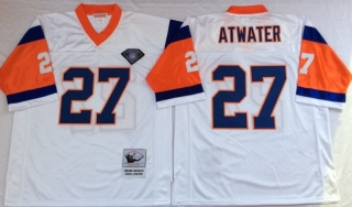 Vintage NFL Denver Broncos White #27 ATWATER Retro Jersey 98996
