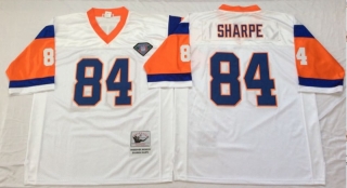 Vintage NFL Denver Broncos White #84 SHARPE Retro Jersey 99001
