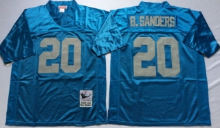 Vintage NFL Detriot lions #20 Blue B-SANDERS Retro Jersey 99002