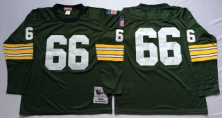 Vintage NFL Green Bay Packers #66 Green NITSCHKE Retro Jersey 99006