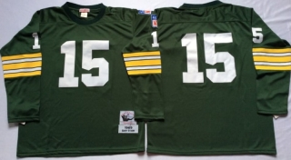 Vintage NFL Green Bay Packers Green #15 STARR Retro Jersey 99008