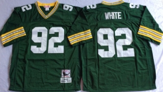 Vintage NFL Green Bay Packers Green #92 WHITE Retro Jersey 99014