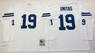 Vintage NFL Indianapolis Colts White #19 UNITAS Retro Jersey 99024