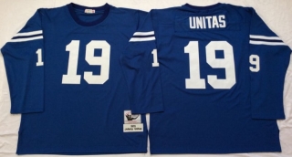 Vintage NFL Indianapolis Colts Blue #19 UNITAS Retro Jersey 99023