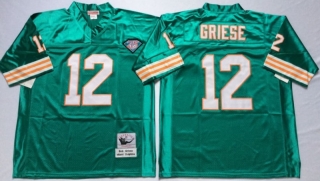 Vintage NFL Miami Dolphins #12 Green GRIESE Retro Jersey 99032