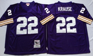 Vintage NFL Minnesota Vikings Purple #22 KRAUSE Retro Jersey 99039