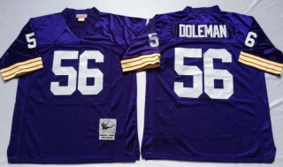 Vintage NFL Minnesota Vikings Purple #56 DOLEMAN Retro Jersey 99042
