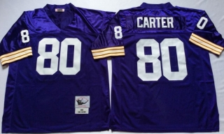 Vintage NFL Minnesota Vikings Purple #80 CARTER Retro Jersey 99043