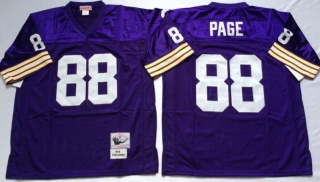 Vintage NFL Minnesota Vikings Purple #88 PAGE Retro Jersey 99044
