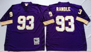 Vintage NFL Minnesota Vikings Purple #93 RANDLE Retro Jersey 99045