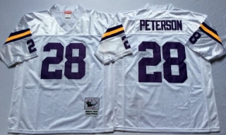 Vintage NFL Minnesota Vikings White #28 PETERSON Retro Jersey 99048