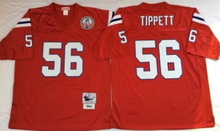 Vintage NFL New England patriots Red #56 TIPPETT Retro Jersey 99054