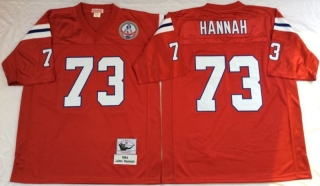 Vintage NFL New England patriots Red #73 HANNAH Retro Jersey 99055