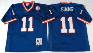 Vintage NFL New York Giants #11 Blue SIMMS Retro Jersey 99061