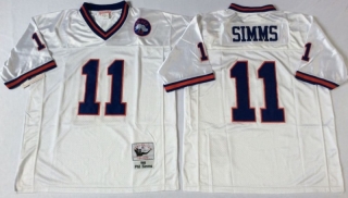 Vintage NFL New York Giants #11 White SIMMS Retro Jersey 99062