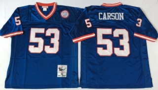 Vintage NFL New York Giants #53 Blue CARSON Retro Jersey 99063