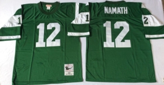 Vintage NFL New York Jets Green #12 NAMATH Retro Jersey 99071
