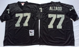 Vintage NFL Oakland Raiders Black #77 ALZADO Retro Jersey 99086