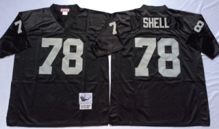 Vintage NFL Oakland Raiders Black #78 SHELL Retro Jersey 99087