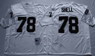 Vintage NFL Oakland Raiders White #78 SHELL TUYA Retro Jersey 99109
