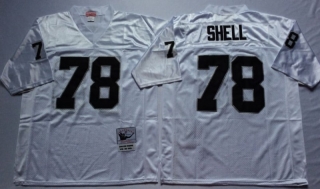 Vintage NFL Oakland Raiders White #78 SHELL Retro Jersey 99108