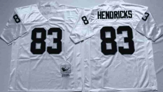 Vintage NFL Oakland Raiders White #83 HENDRICKS TUYA Retro Jersey 99115