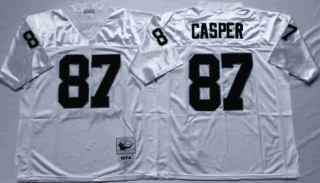 Vintage NFL Oakland Raiders White #87 CASPER TUYA Retro Jersey 99117