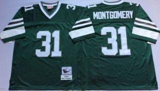 Vintage NFL Philadelphia Eagles Green #31 MONTGOMERY Retro Jersey 99122