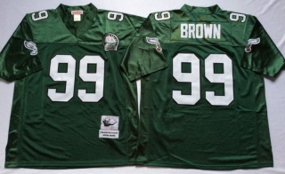 Vintage NFL Philadelphia Eagles Green #99 BROWN Retro Jersey 99130