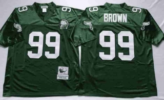 Vintage NFL Philadelphia Eagles Green #99 BROWN TUYA Retro Jersey 99131