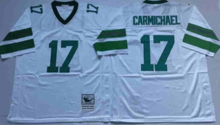 Vintage NFL Philadelphia Eagles White #17 CARMICHAEL TUYA Retro Jersey 99135