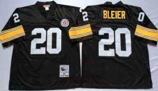 Vintage NFL Pittsburgh Steelers Black #20 BLEIER Retro Jersey 99144