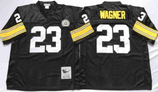 Vintage NFL Pittsburgh Steelers Black #23 WAGNER TUYA Retro Jersey 99147