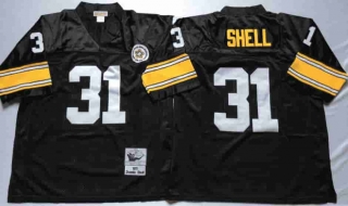 Vintage NFL Pittsburgh Steelers Black #31 SHELL TUYA Retro Jersey 99151