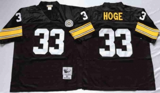Vintage NFL Pittsburgh Steelers Black #33 HOGE TUYA Retro Jersey 99155
