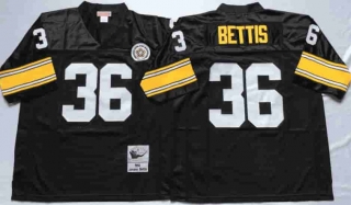 Vintage NFL Pittsburgh Steelers Black #36 BETTIS TUYA Retro Jersey 99157